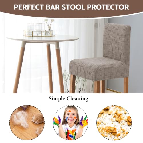 Image of FUANGUI Bar Stool Covers Set of 2, Stretch Bar Stool Seat Covers
