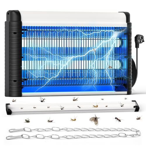 AOKKR Mata Insectos Eléctrico 35W – Lámpara UV Antimosquitos 4000V para Interior y Exterior, Trampa Colgante Sin Químicos, Mosquitos, Moscas y Polillas, 80 m²