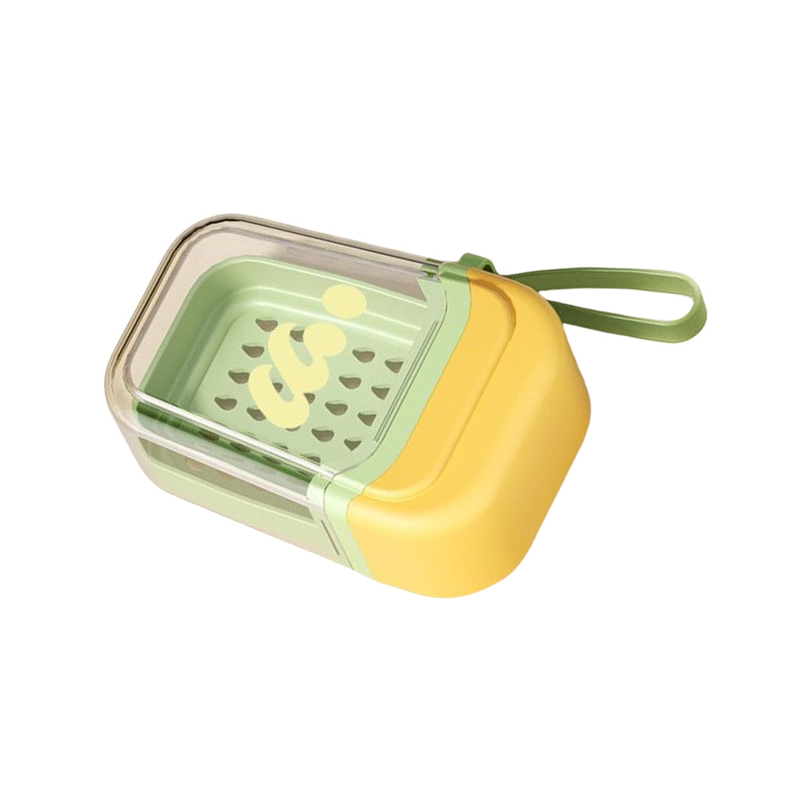 Jazuaiao Compact Soap Holder Lid Detachable Layers Outdoor Shower Accessories with Drainage Holes Leak Proof Soap Container