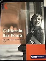 California Bar Points: Subject Memorization and Review 2016 1506211240 Book Cover