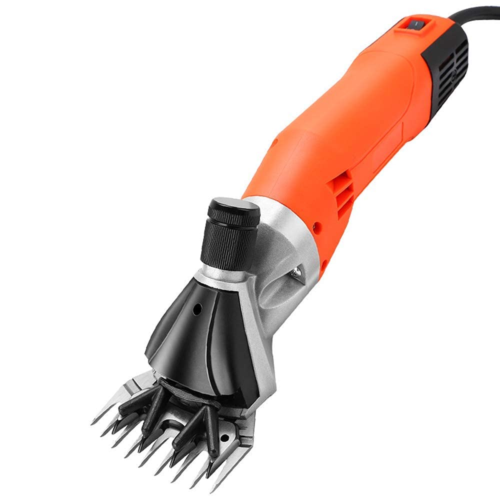Forbici elettriche per Pecore da 500 W, tosatrici Portatili con 6 velocità, Forbici elettriche per capre per impieghi gravosi (Lama Dritta A 13 Denti)