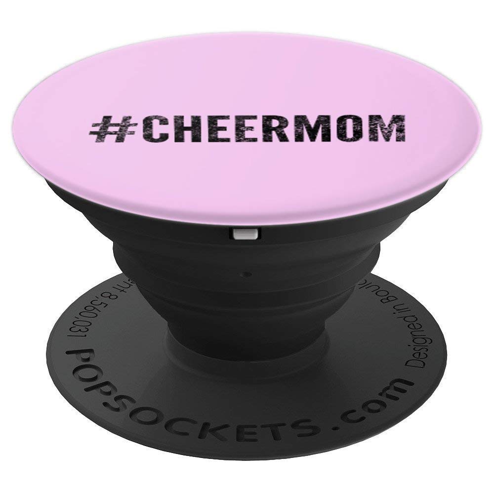 Cheer Mom - Cheerleader Parent Pride - Proud Cheerleading PopSockets Grip and Stand for Phones and Tablets