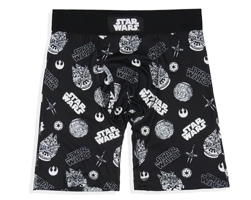 INTIMO Star Wars Mens' Death Star Millennium Falcon Tag-Free Boxers Underwear Boxer Briefs For Adults