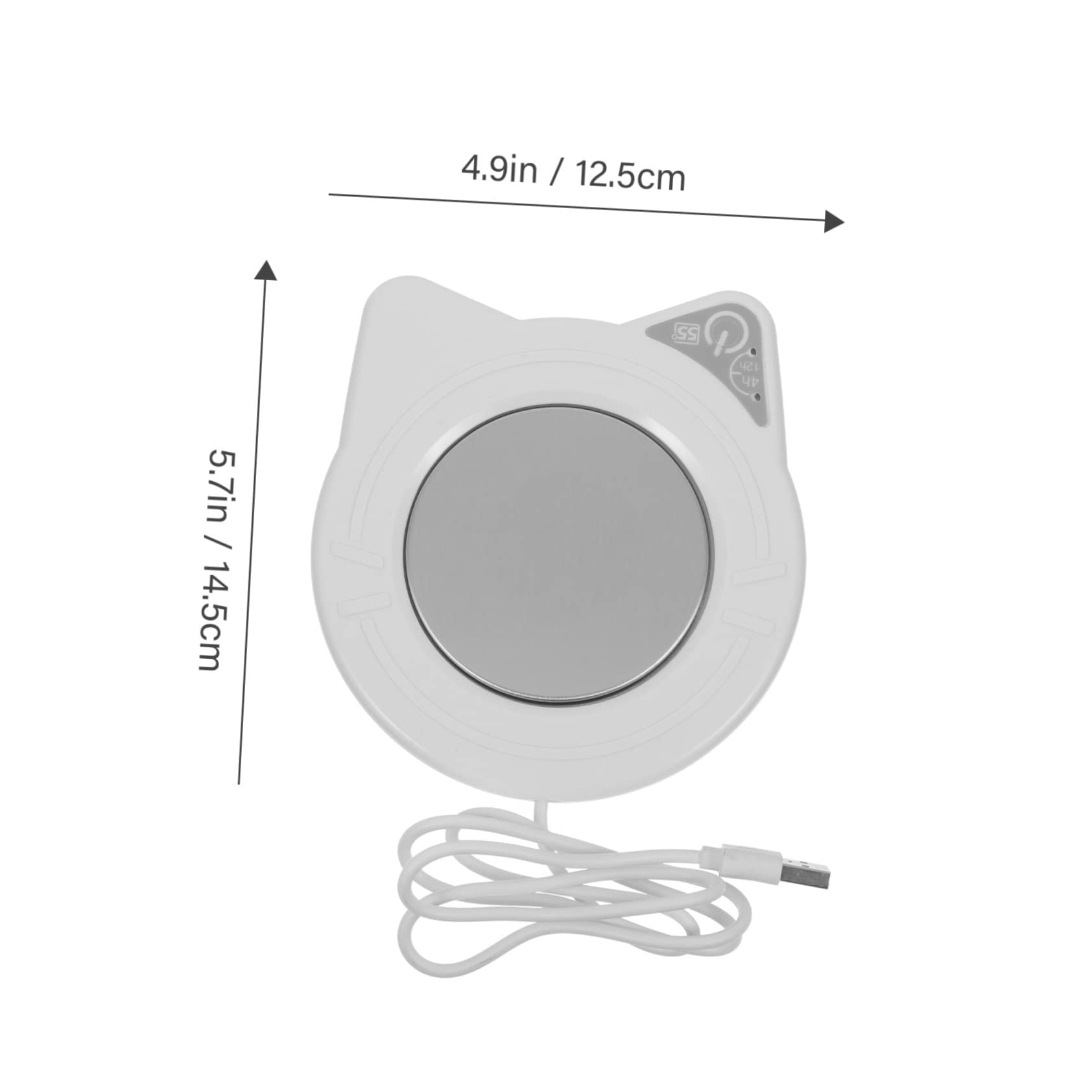 DECHOUS 1set Powered Heating Coaster Electric Cup Warmer for Office Home Use Intelligent Temperature Control Compact Design for Beverages
