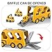 TEMI Construction Truck Toys Cars for Toddlers 3-5 - 7-in-1 Friction Powered Vehicle Toy 3 4 5 6 Year Old Boys, Carrier Transport Trucks Kids Years, Car Set Age 3-9 Boys and Girls