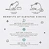 CatGuru Food Table for Cat Bowls, Elevated Feeding Station for Cat Food Bowl, Raised Stand for Pet Food and Water Bowls, Pet Feeder for Indoor Cats, Stress Free Stand for Pet Dishes or Plates (Grey)