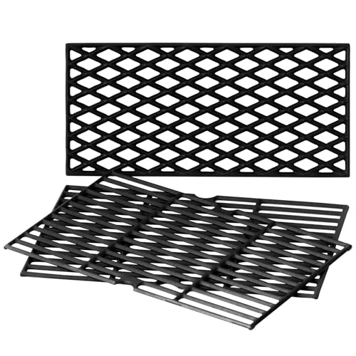 Cooking Grates Replacement Parts for Dynaglo DGH450CRP DGH450CRP-D DGF493BNP DGH474CRP DGH485CRP Gas Grills, Kenmore 146.16132110 146.23678310, 70-01-911 Cast Iron Grill Grids Replacement Part ,3 Pack