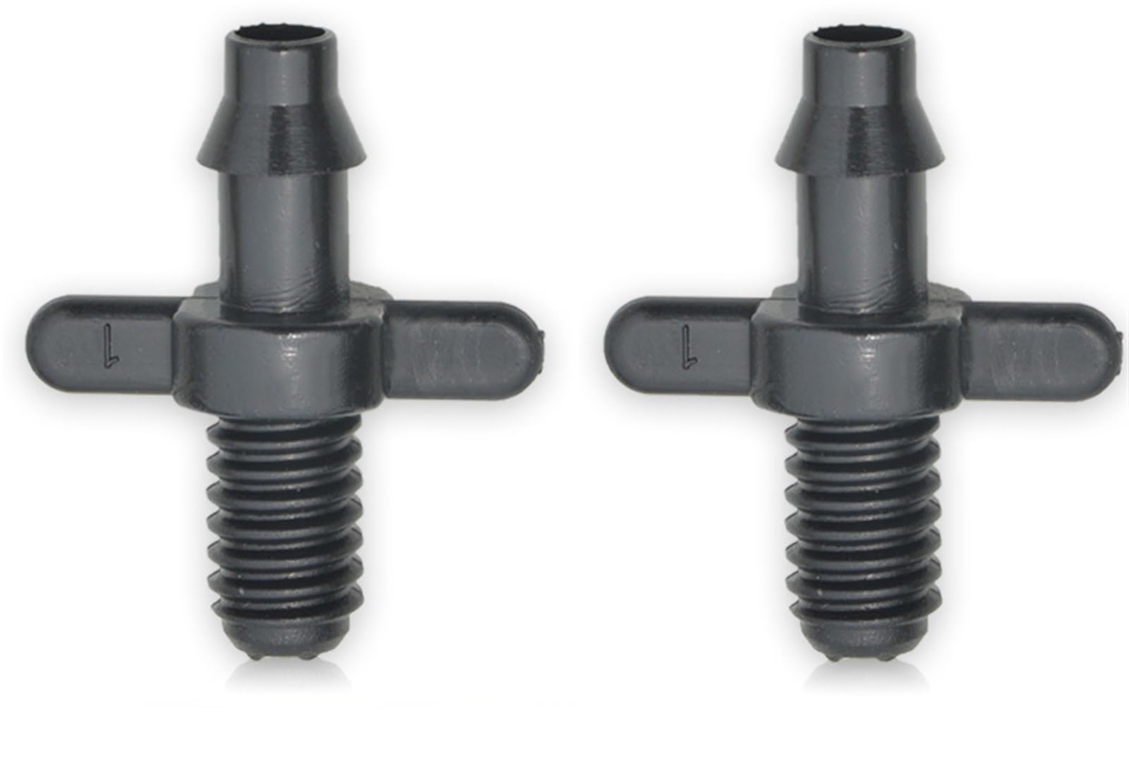 50Pcs Connettore dritto spinato da 1/4 di pollice con tubi filettati for irrigazione da giardino Raccordi in PVC Connettore rapido for tubo da 4/7mm
