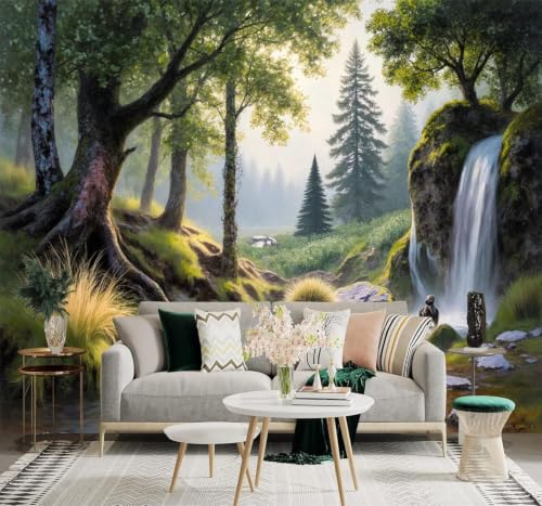 Papier peint texturé soie XLMING décor cascade premium 3D
