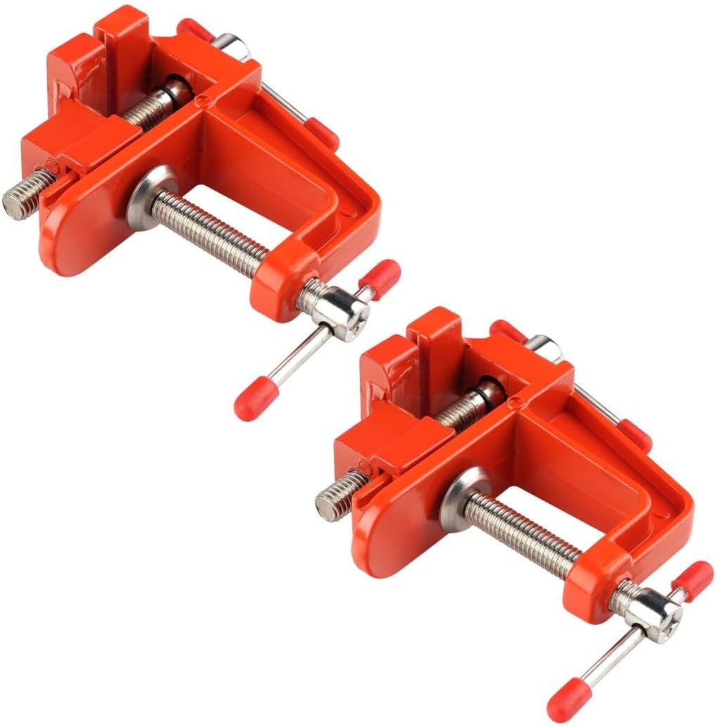 Face Frame Clamp Mini: 2PCS Portable Adjustable Lightweight Aluminum Alloy Cabinet Woodworking Tool Cabinetry Clamp