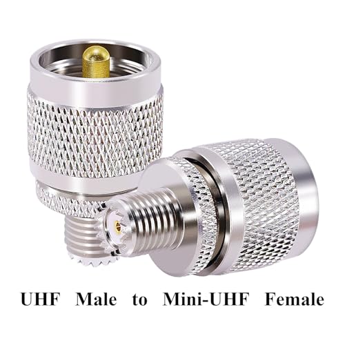 CNARIO Adaptador coaxial UHF macho a Mini UHF hembra x2 miniatura 5