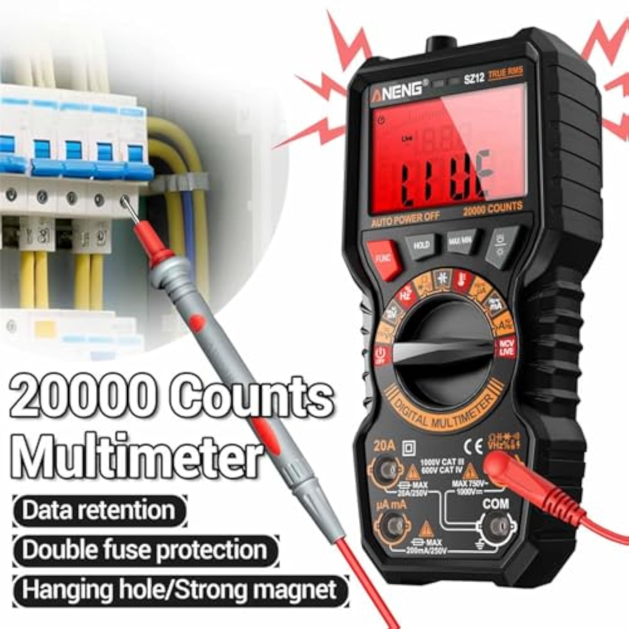 20000 Counts Multimeter Tester for Home Use
