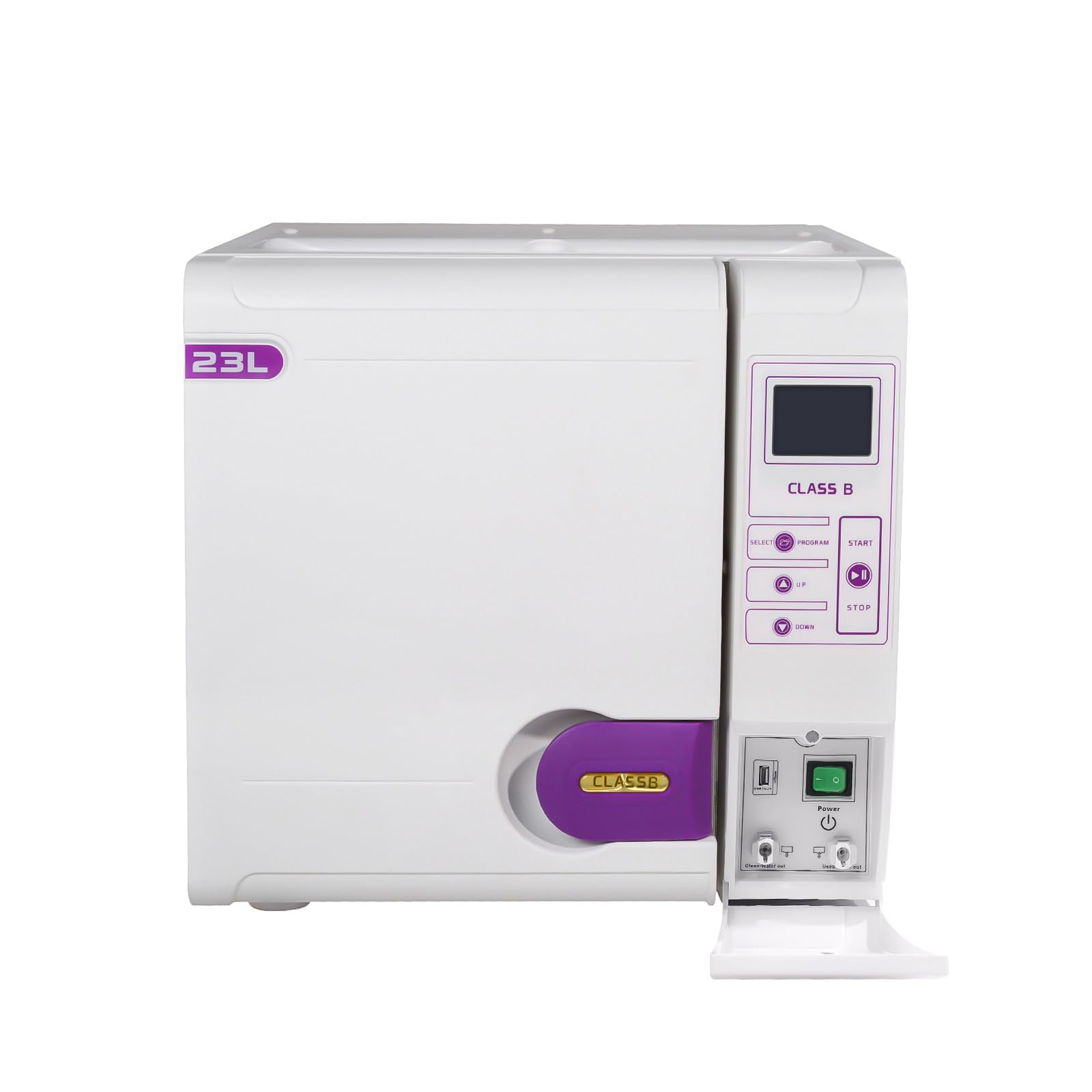 18L/23L Blue LCD Lab Steam Autoclave Sterilizer Class B 3 Times Pre-Vacuum Table Top with Vacuum Drying Function (23L)