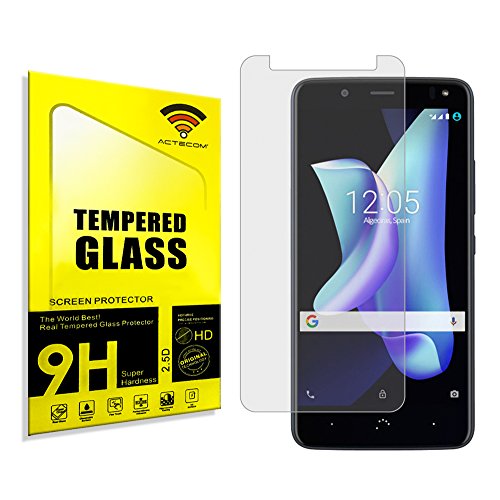 actecom® Protector DE Pantalla para BQ AQUARIS U2 Cristal Vidrio Templado