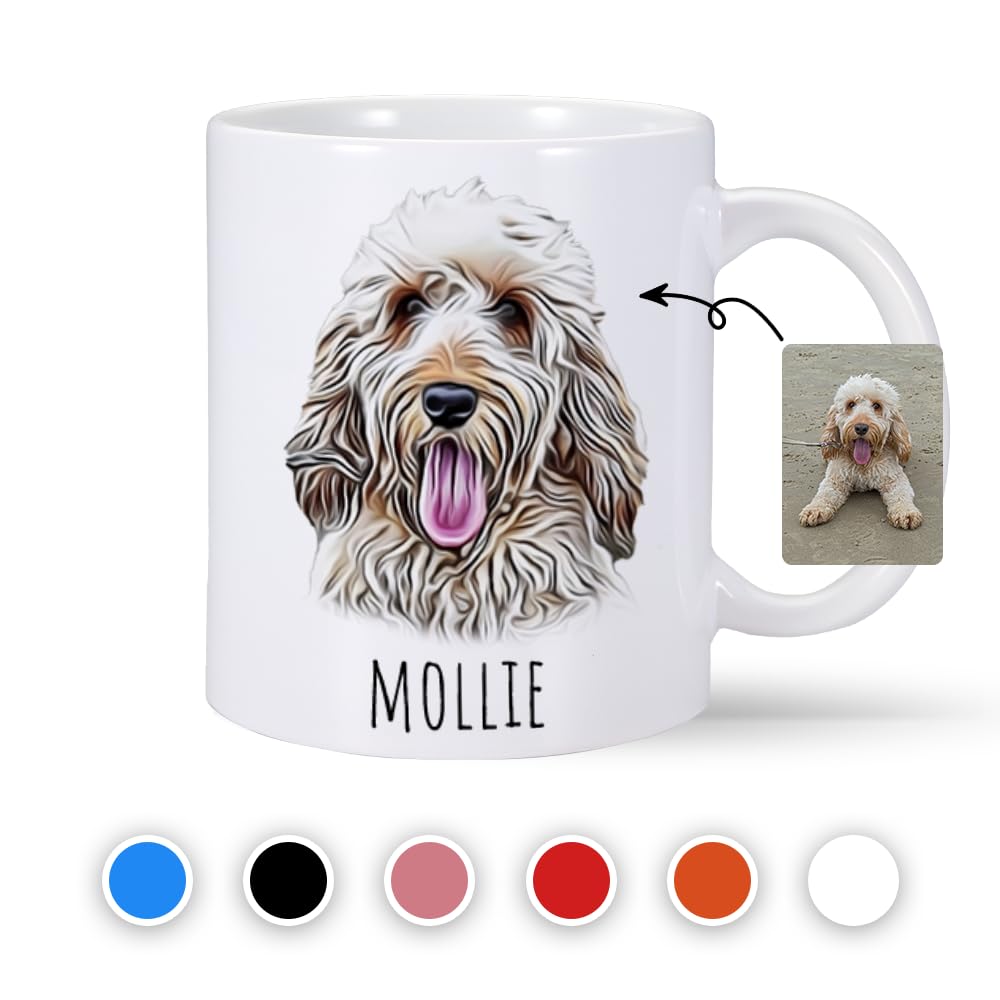 Taza Personalizada Con La Cara De Tu Mascota, Taza Personalizada Para Perro, Taza De Café Personalizada Para Perro Con Nombre De Imagen, Regalos Para Amantes De Los Gatos Y Perros, Tazas