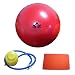 Clever Yoga Exercise Fitness Ball Plus Hand Towel and Foot Pump – Comes With Our Special “Namaste” (Red, 75cm)