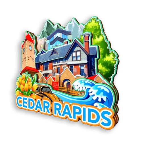 Imán para refrigerador Cedar Rapids Iowa Estados Unidos miniatura 3