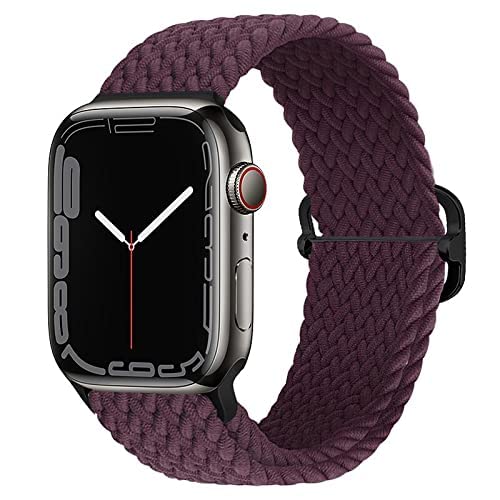 Image of Braided Band Compatible for Apple Watch Strap 38mm 40mm 41mm 42mm 44mm 45mm 46mm 49mm for Women Men, Nylon Elastic Wristbands for iWatch Series 10 9 8 7 6 SE 5 4 3 2 Ultra Ultra 2