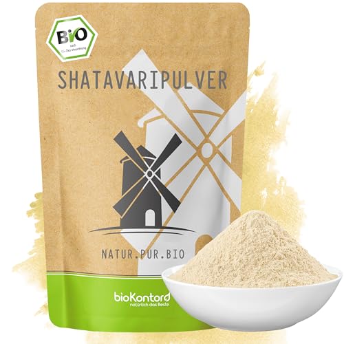 bioKontor Bio Shatavari Pulver 500g Shatavaripulver Bio aus Indien Asparagus Racemosus fein gemahlen Ayurveda Pulver naturbelassen Indischer Spargel Pulver deutsche Handabfüllung
