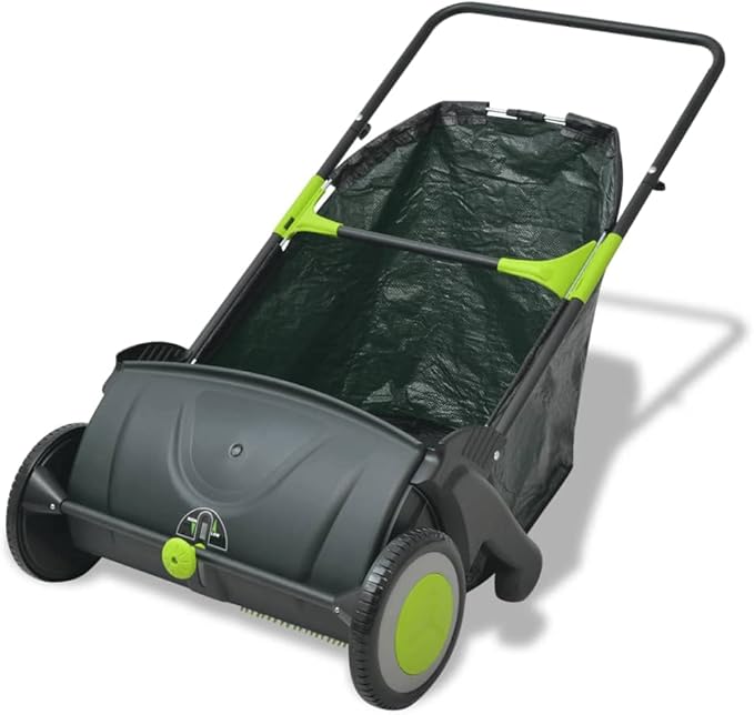 vidaXL Outdoor Garden Power Lawn Sweeper Leaf Grass Collector Remover