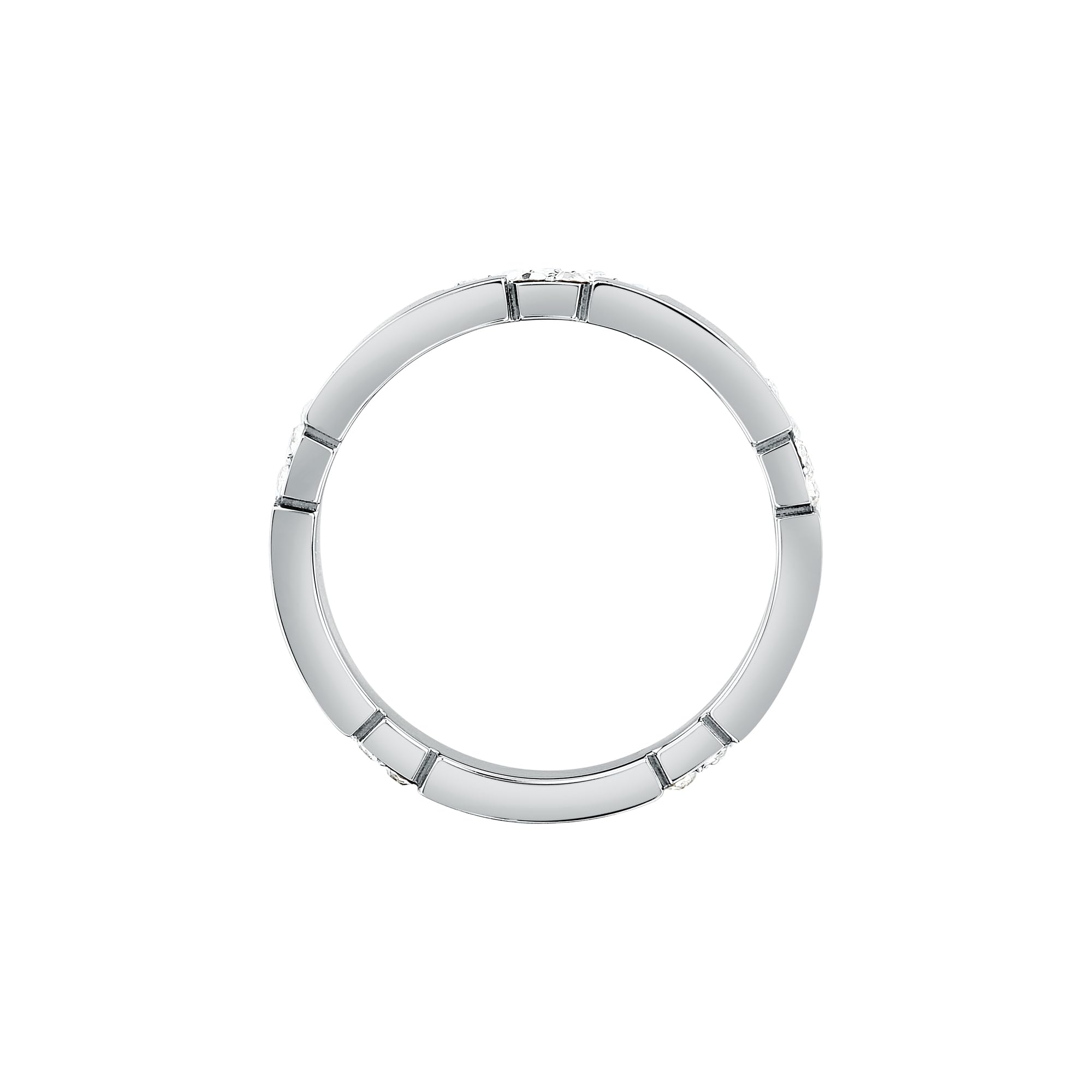 TRUSSARDI Anello Donna in Acciaio, Cristalli, Collezione T-LOGO, Regalo Fidanzata