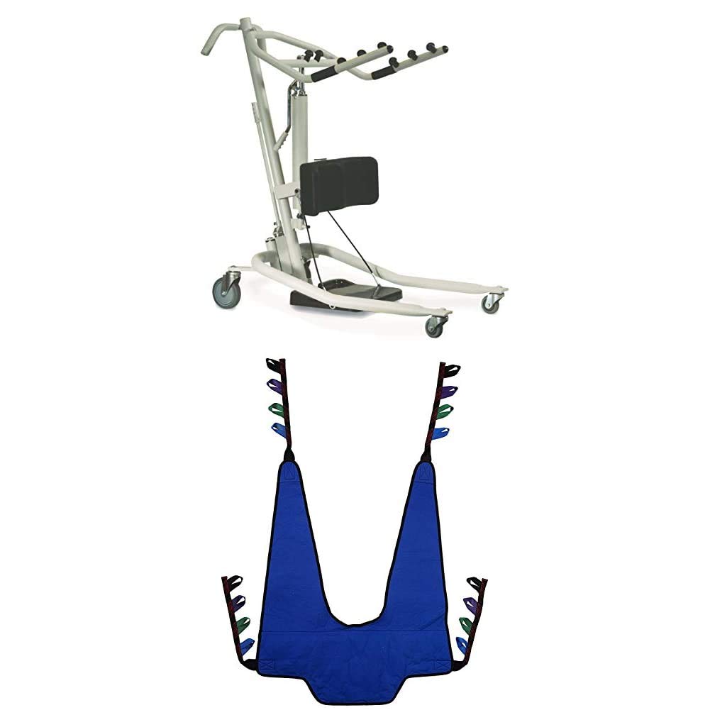 Invacare Get-U-Up Hydraulic Stand-Up Patient Lift with One Size Reliant Transfer Sling (Bundle Includes GHS350 + R134)