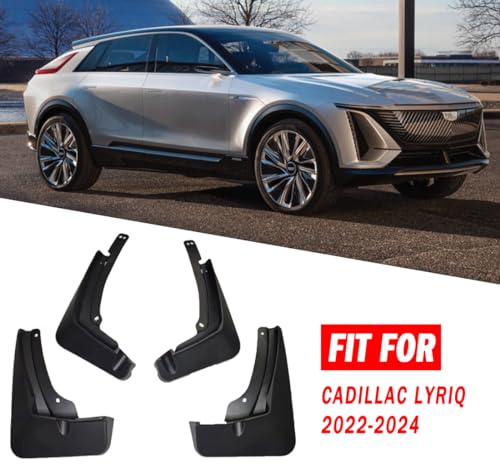 Image of Mud Flaps Mud Guards Fit for 2022-2024 Cadillac Lyriq, Front & Rear Mud Splash Guards Accessories - 4 Pc, Black