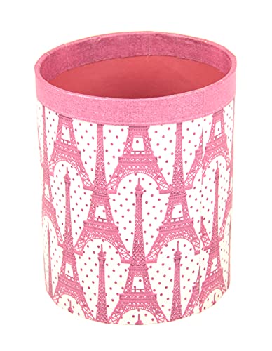 Clairefontaine 83187C - Un Pot à Crayons/Stylos/Pinceaux Multifonctions Rond en Carton motifs Paris/Tour Eiffel 9x11 cm - Collection Les Cakes de Bertrand