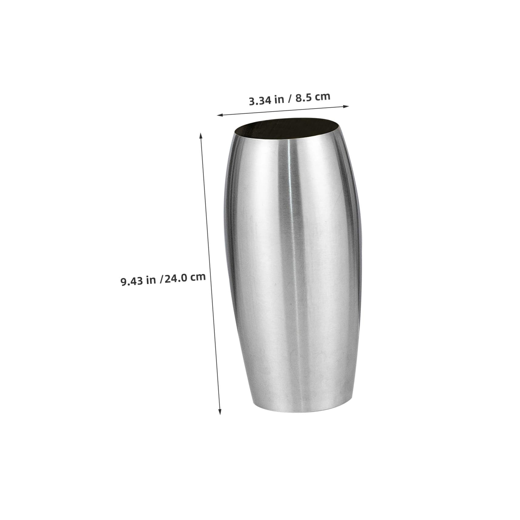 Cabilock Silberne Edelstahl Blumenvase Modern Elegant Hoch 30cm Leicht zu Reinigen für Hochzeitstischdeko und Wohnraumdekoration