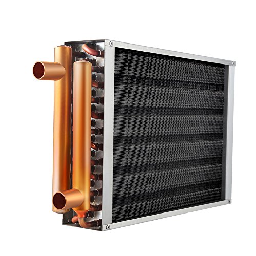 Free Shipping 🛒 AB Water to Air Heat Exchanger 16x16 1" Copper Ports Forced Air Heating For Outdoor Wood Furnace