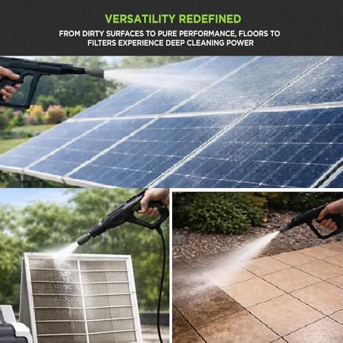Image of Senkai Impreza MAXX High Pressure Car Washer Pump(with Pressure Adjustment) | 1800 Watts Motor,140 Bar Pressure | 7.0L /Min Flow Rate | 8m Outlet Hose Upright Design with Wheels Car Cleaning Purpose