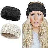 🍑 Multifunktion: Dieses Damen Gestrickt Stirnband kann als Zubehörstirnband verwendet werden oder über die Ohren gezogen werden, um sich warm zu halten. Sie können sie auch zur Gesichtsreinigung, zum Duschen oder zum Schminken verwenden, aber auch als Yoga-Stirnband oder Sport-Stirnband. Ausgezeichnete Geschenke für Ihre Freunde, Familie oder Liebhaber!
