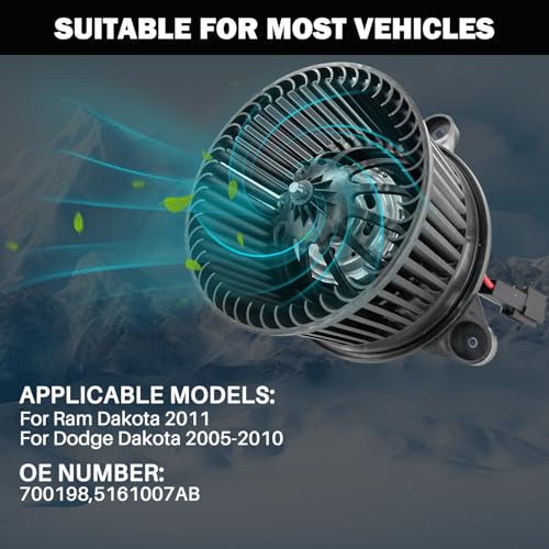 Image of 700198 AC Heater Blower Motor Fan Assembly Fit for Dodge Dakota 2005-2010,for Ram Dakota 2011 5161007AB