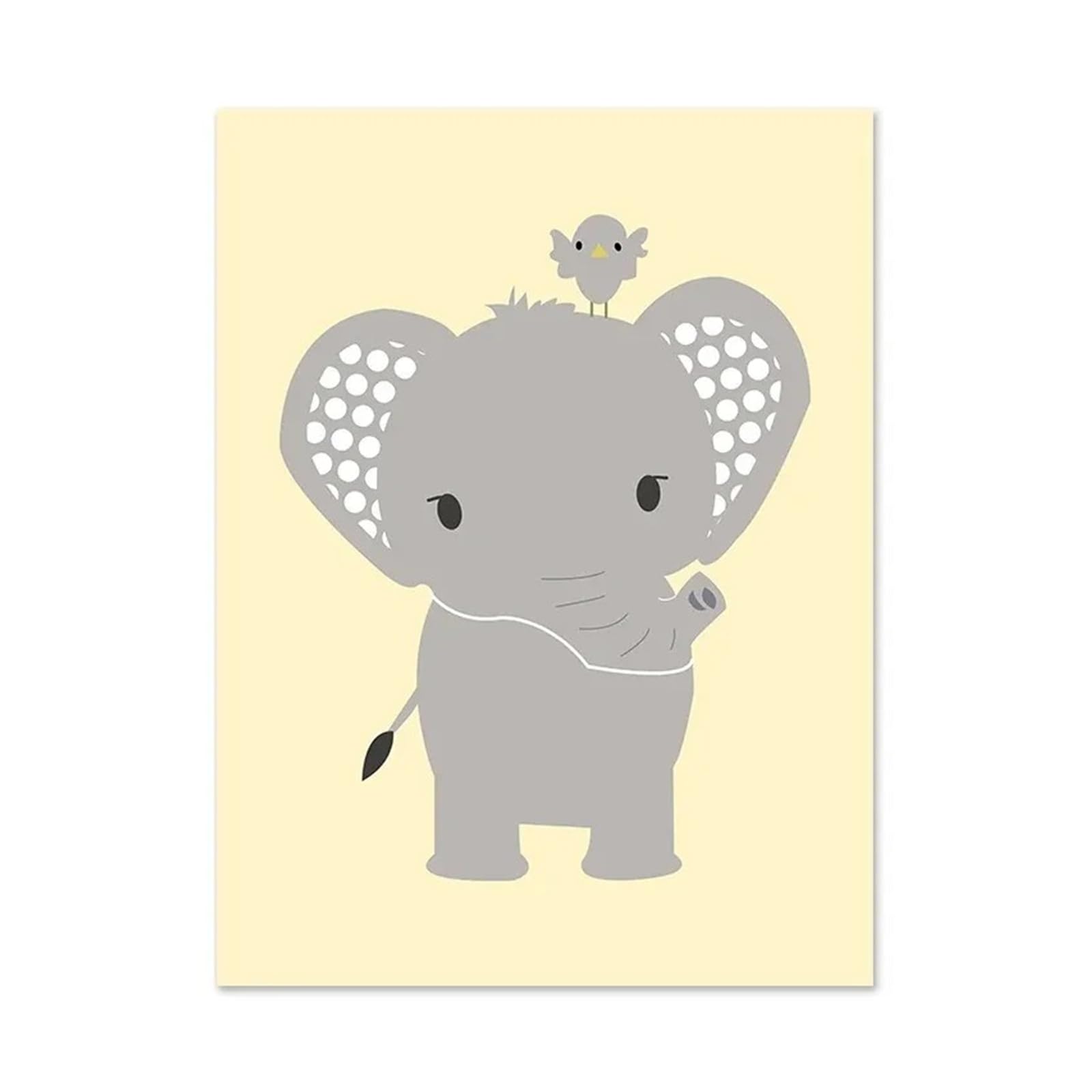XENITE Wall Art Canvas Prints Canvas Painting Elephant Lion Zebra Giraffe Baby Animals Posters Prints Nursery Wall Art Children Pictures Nordic Kids Baby Room(E,40X50cm)