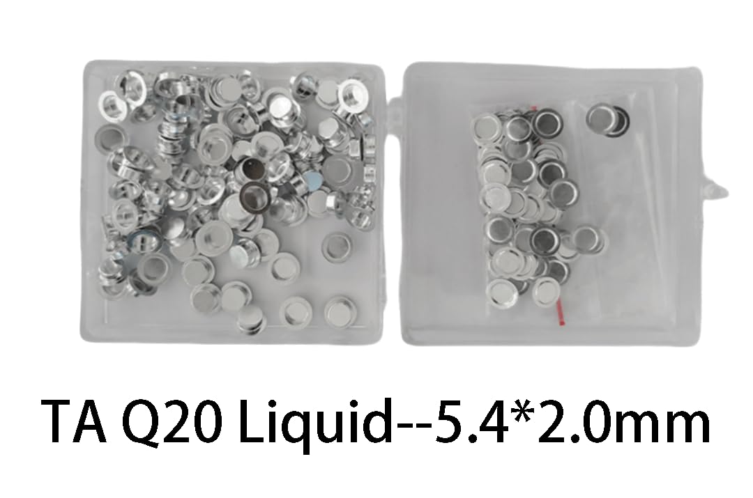 Crisoles de análisis térmico diferencial de 100 Uds., platos de muestra de cerámica de aluminio/alúmina for pruebas DSC y TGA(TA Q20 Liquid-5.4x2.0mm)