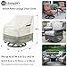 LSongSKY Outdoor Swivel Lounge Chair Cover 2 Pack,100% Waterproof Heavy Duty Outdoor Chair Covers,(33 W x 35 D x 38.5 H inches) Patio Furniture Cover for Swivel Patio Chair,White&Grayish Green