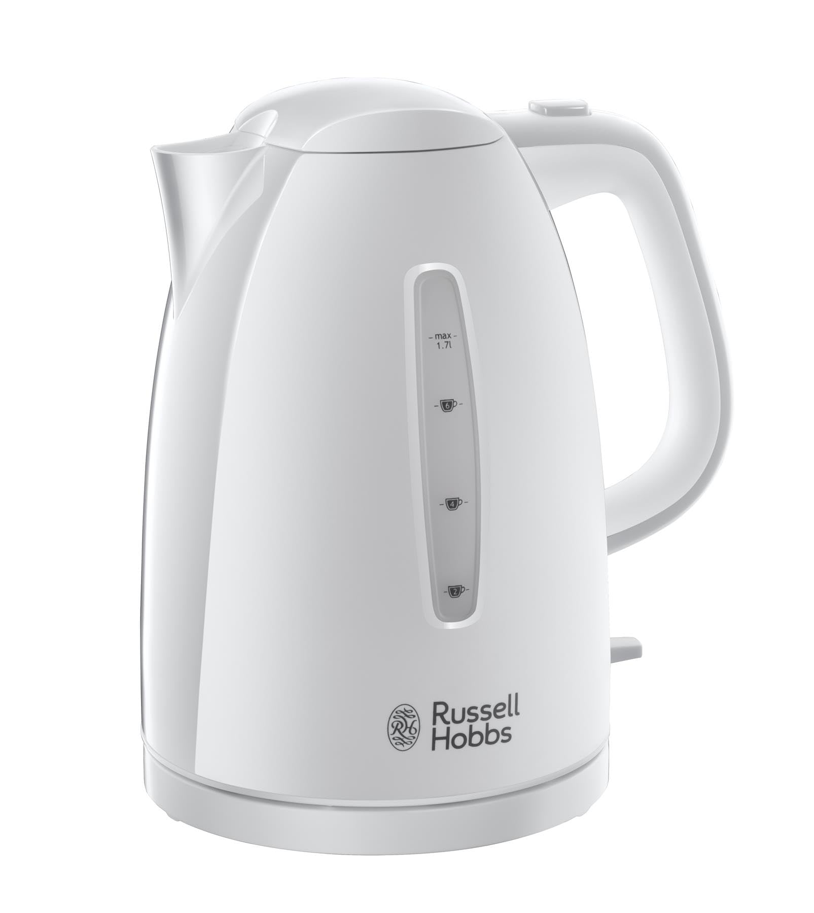 Russell Hobbs Textured Plastic Kettle 21270, 1.7L, 3000W - White