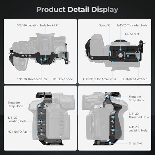 SmallRig HawkLock Quick Release Cage Kit for Panasonic LUMIX GH7 / GH6, with Top Handle Kit, cable clamp for HDMI & USB-C - Image 2
