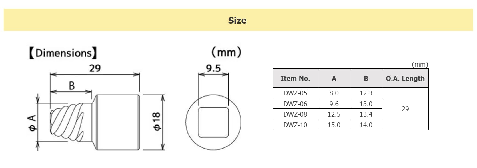 ENGINEER DWZ-302 - Set di 4 punte per la rimozione rapida e facile di viti esagonali con teste danneggiate (si adatta a una chiave a bussola da 3/8")