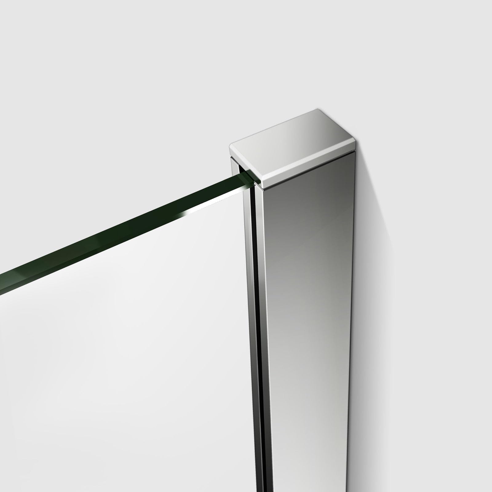 AICA paroi de douche à l'italienne 70x200cm paroi de fixation en 8mm verre anticalcaire, sans barre de stabilisation