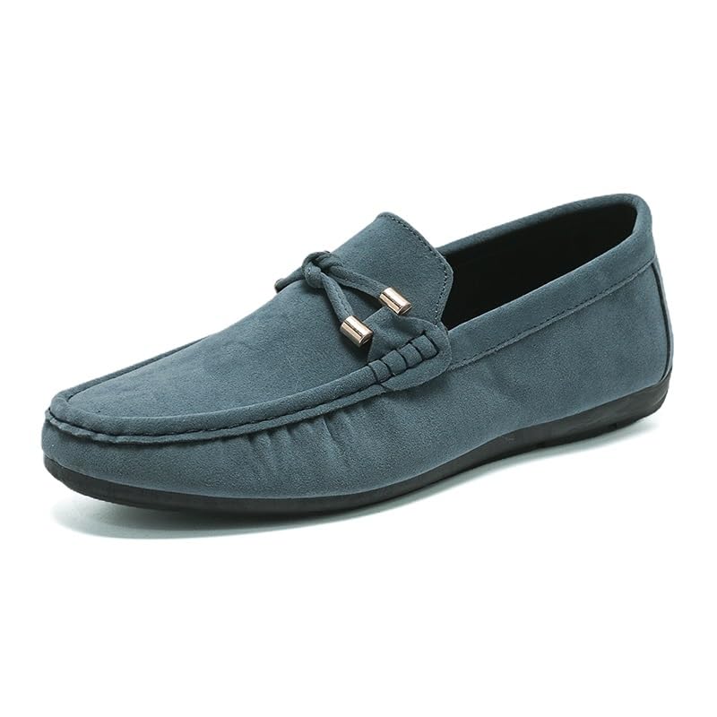 Loafers for Men Suede Vamp Moccasins Penny Loafers Lightweight Flat Heel Comfortable Wedding Outdoor Slip-on