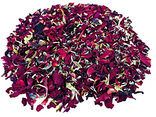 TooGet Wedding Confetti Dried Flower Petals, 100% Natural Confetti Dried Petal Biodegradable for Wedding and Party Decoration*115g Red Roses