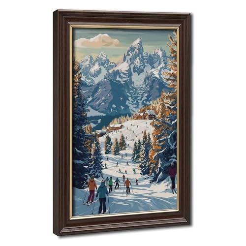 Toile de ski du Wyoming Grand Tagge pour habiller un petit mur vide de salon