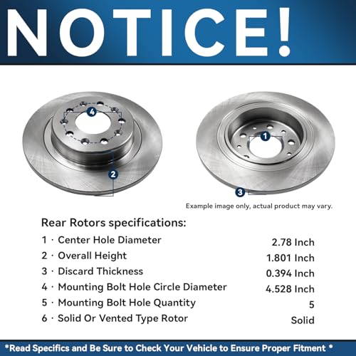 Image of Detroit Axle - Brake Rotors for Chevy Malibu Equinox Buick LaCrosse
