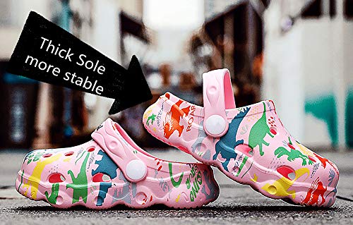 Image of INMINPIN Kids Cute Clogs Cartoon Garden Shoes Boys Girls Slides Slippers Indoor Outdoor Children Water Shower Beach Pool Sandals
