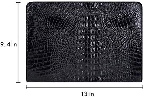 CLARA Crocodile Pattern Clutch Purse Oversized PU Leather Envelope Clutch Evening Handbag - Image 7