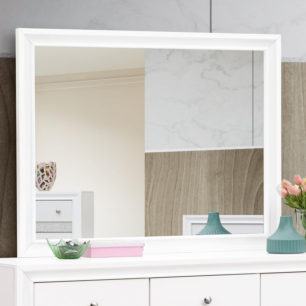 sofutoo Elegant Full-Length Mirror for Enhanced Style and Reflection in Your Home, White Finish, 37