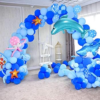 Xddias Boys Girls Ocean Themed Birthday Party Decorations Under The Sea Party Supplies Marine Animals Balloon With Happy Birthday Banners Decor For 1st Kids Baby Shower Amazon Sg Toys