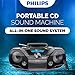 Philips Portable CD Player Boombox Bluetooth with Cassette Player All in one Powerful Stereo Boom Box CD Player for Home Mega Bass Reflex Speakers, Radio/USB/MP3/AUX Input with Backlight LCD Display