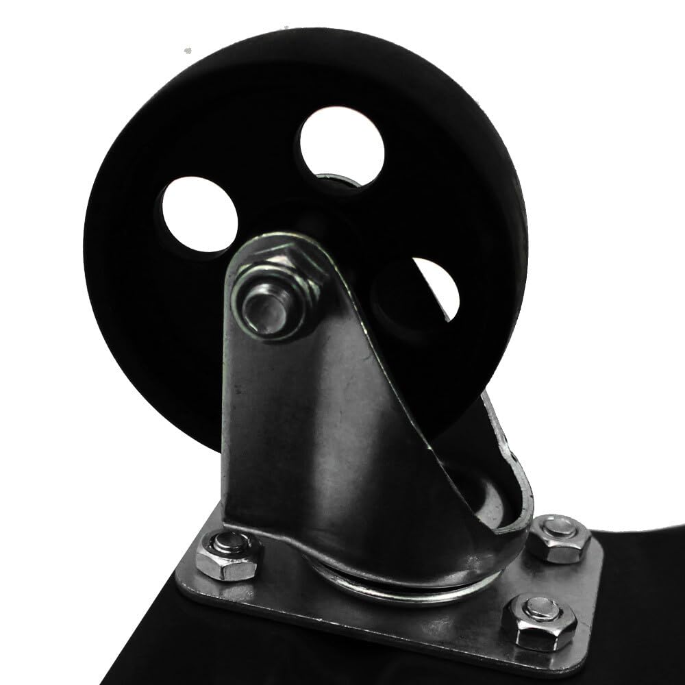 BITUXX 4 Stück Rangierhilfe für PKW Auto Rangierroller Rangierheber Wagenheber Roller Belastbar bis 450 kg pro Rangierroller Schwarz